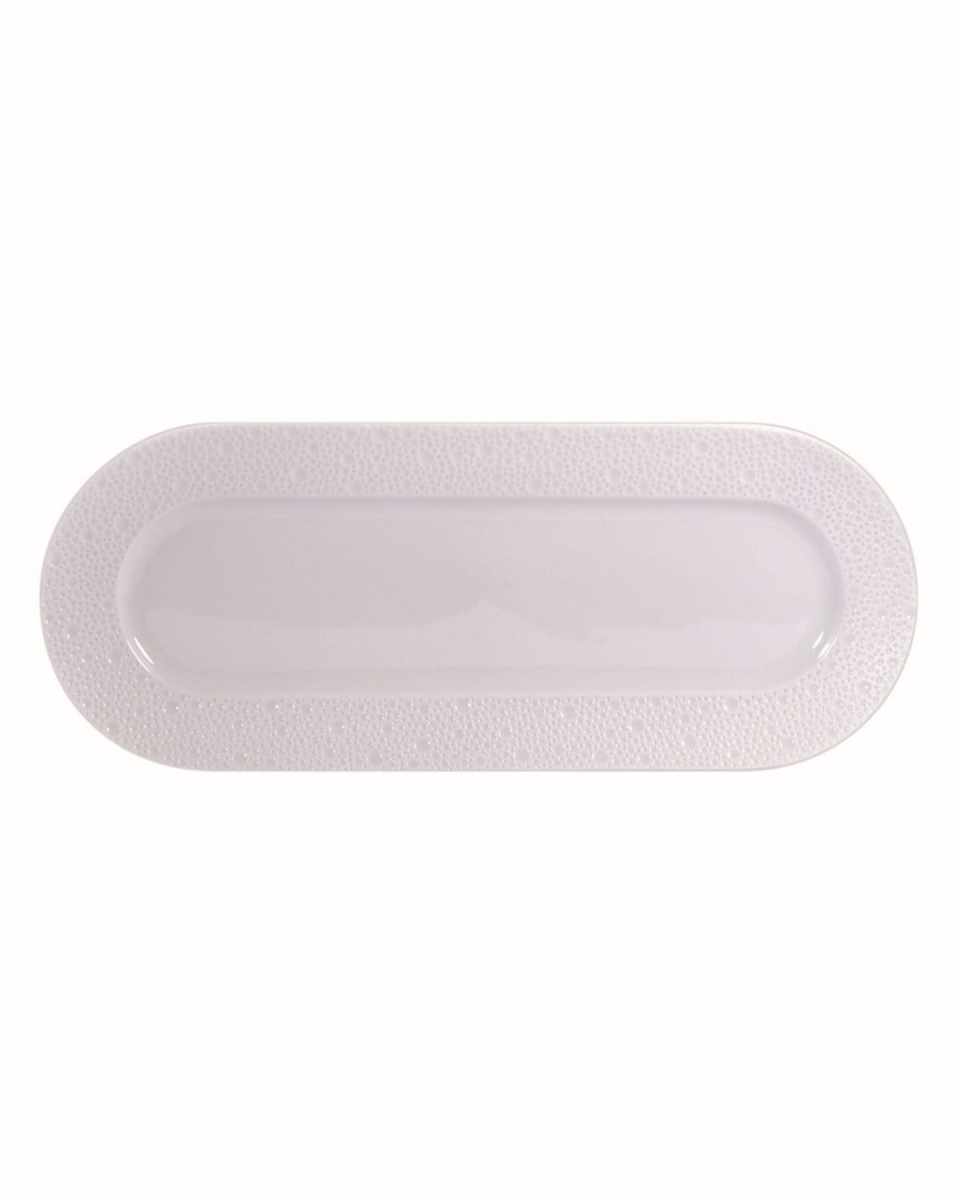 Ecume White Rectangular Cake Platter